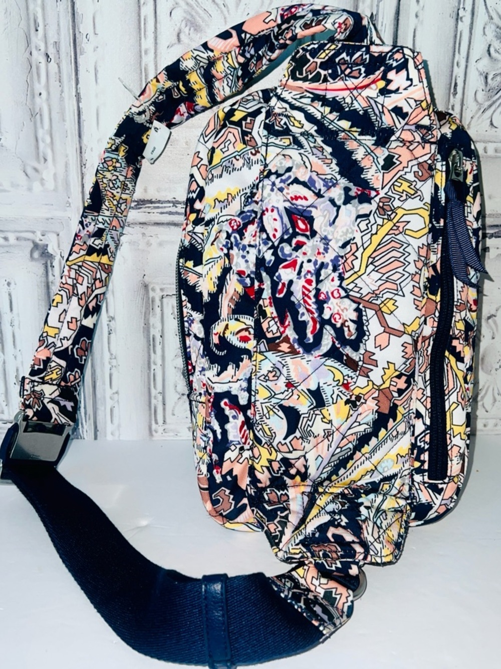 🆕 Vera Bradley Twill Utility Sling Crossbody Backpack Bag Tangier Paisley Travel - Picture 6 of 14